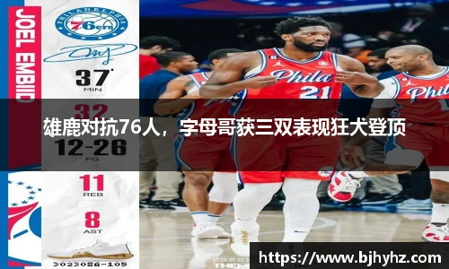 雄鹿对抗76人，字母哥获三双表现狂犬登顶